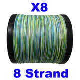 Reaction Tackle X8 Braided Fishing Line- Aqua Camo 8 Strand