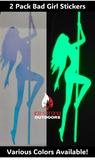 Bad Girl Flasher Stickers (2 Packs) - Various Colors