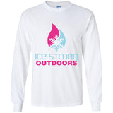 Youth Ice Strong Cool Blue/Magenta Logo LS T-Shirt