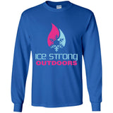 Youth Ice Strong Cool Blue/Magenta Logo LS T-Shirt