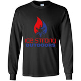 Youth Ice Strong Patriotic Logo LS T-Shirt