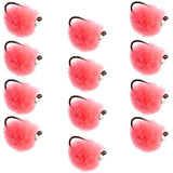 Tungsten Bead Tactical Euro Jig Egg Barbless Czech Nymph Fly - 1 Dozen Flies Size 16