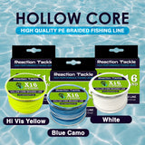 Reaction Tackle Hollow Core - 16 Strand Braided Fishing Line