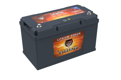 VMax Tanks Lithium Battery LFP12100BH LiFePO4 Li-Iron 12V 100AH Battery W/100A BMS/LED Display/BT/Heater