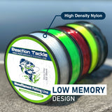 Reaction Tackle Nylon Monofilament Fishing Line 350 yard spools - New