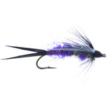 Double Bead Purple Psycho Prince Nymph Fly Fishing Flies - 6 Flies Hook Size 8