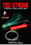 Too Strong Premium Trolling Flies - 3 Pack Unrigged
