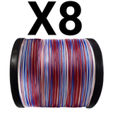 Reaction Tackle X8 Braided Fishing Line - USA Camo 8 Strand - NEW