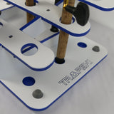 Made in the USA Fishing Rod Holder Rack | Marine Grade HDPE | 12 Pole Waterproof Wash-down | Dock, Garage, Boat, Storage | 1.5 in Holes | Fits All Sizes