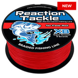 Reaction Tackle X8 Braided Fishing Line - NO FADE Red 8 Strand - NEW