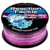 Reaction Tackle Braided Fishing Line - Pink Camo - NEW
