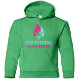 Youth Pullover Hoodie Light Blue/Magenta Logo (LOTS of color choices)