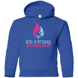Youth Pullover Hoodie Light Blue/Magenta Logo (LOTS of color choices)