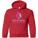 Youth Pullover Hoodie Light Blue/Magenta Logo (LOTS of color choices)