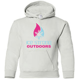 Youth Pullover Hoodie Light Blue/Magenta Logo (LOTS of color choices)