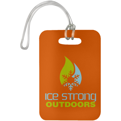 Ice Strong Luggage Bag/Rod - Tackle Case Tag Lime/Blue Logo