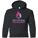 Youth Pullover Hoodie Light Blue/Magenta Logo (LOTS of color choices)