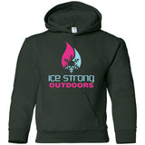 Youth Pullover Hoodie Light Blue/Magenta Logo (LOTS of color choices)