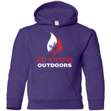 Youth Pullover Hoodie Red & White Logo (LOTS of color choices)