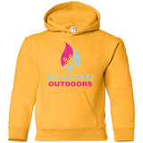 Youth Pullover Hoodie Light Blue/Magenta Logo (LOTS of color choices)