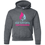 Youth Pullover Hoodie Light Blue/Magenta Logo (LOTS of color choices)