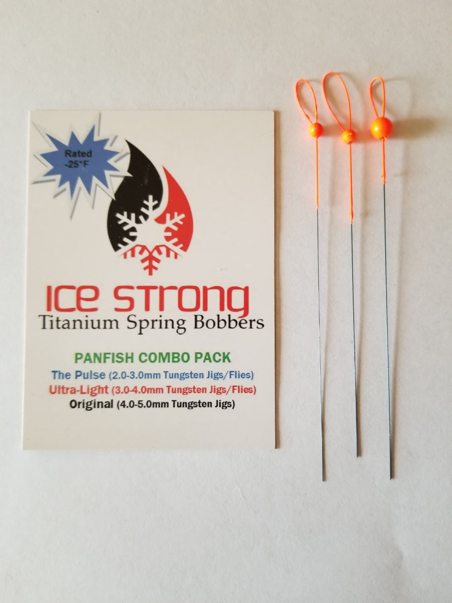 Ice Strong Titanium Spring Bobber 3-Pack Panfish Combo – Ice