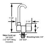 Scandvik Ceramic Family Tap w/Folding Spout - Chrome Finish [10180P]