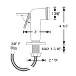 Scandvik Straight Handle Pull Out Sprayer - White w/6 Hose [10196P]