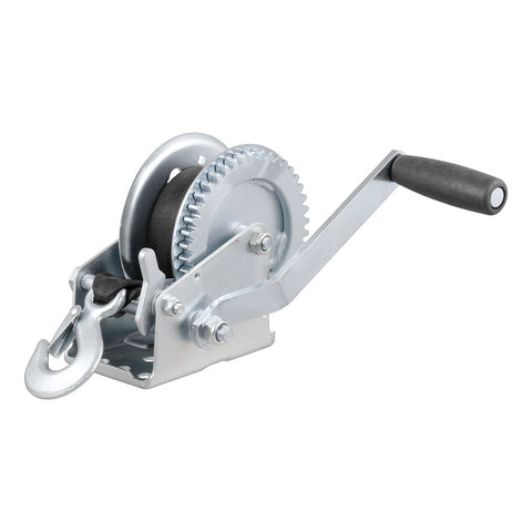 CURT Hand Crank 1400 lb. Winch w/20 Strap  7-1/2" Handle [29435]