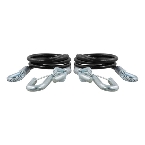 CURT 44-1/2" Safety Cables w/2 Snap Hooks - 5,000 lbs. - Vinyl Coated - 2 Pack [80151]