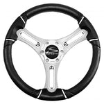 Schmitt Marine Torcello 14" Wheel - 04 Series - Polyurethane Wheel w/Chrome Trim  Cap - Brushed Spokes - 3/4" Tapered Shaft [PU043144-12R]