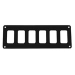 Pacer Switch Panel - 6 Switch  1 Row - 8" x 2.75" - Black Powder Coated Aluminum [PSC-61-BK]