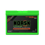 Norsk 12V 105AH HEATED LiFePO4 Lithium Deep Cycle Marine Battery