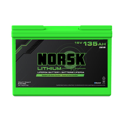 Norsk 16V 135AH LiFePO4 Lithium Deep Cycle Battery