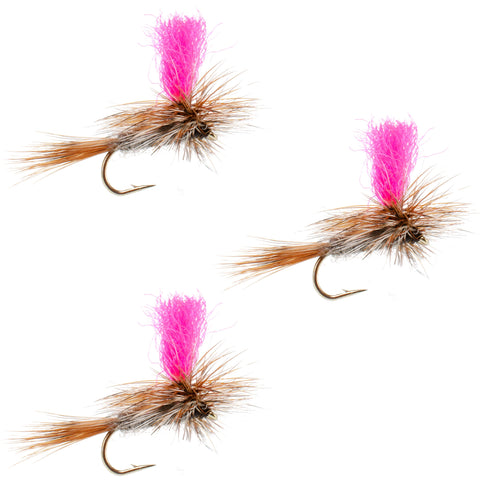 3 Pack Adams Hi-Viz Parachute Classic Dry Fly - Hook Size 10