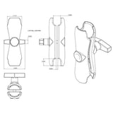 RAM Mount Double Socket Arm f/1.5" Ball Bases [RAM-201U]