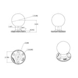 RAM Mount 3.68" Round Base w/3-3/8" E Size Ball [RAM-E-202U]