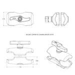 RAM Mount Double Socket Short Arm f/3-3/8" E Size Ball Base [RAM-E-201U-D]