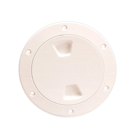 Beckson 4" Smooth Center Screw-Out Deck Plate - Beige [DP40-N]