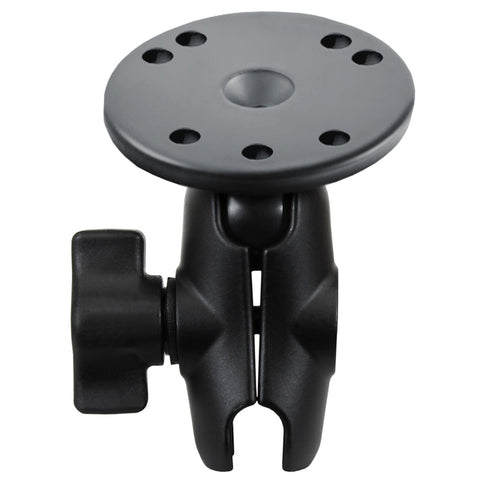 RAM Mount Short Double Socket Arm w/2.5" Round Base [RAM-B-103U-A]