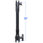 RAM Mount 14" Long Extension Pole w/1" and 1.5" Single Open Socket [RAP-CB-201-14U]