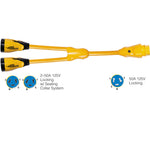 Marinco Y504-2-504 EEL (2)50A-125/250V Female to (1)50A-125/250V Male "Y" Adapter - Yellow [Y504-2-504]