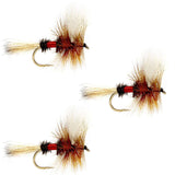 3 Pack Royal Wulff Classic Hair Wing Dry Fly - Hook Size 10