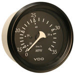 VDO Cockpit Marine 85mm (3-3/8") 35 MPH Pitot Speedometer - Black Dial/Bezel [260-11796]