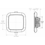 Lumitec Square Mirage Down Light - White Dimming, Red/Blue Non-Dimming - Polished Bezel [116118]