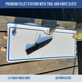 Made in the USA | Premium Double Bucket 33" Raised Fillet Table Cutting Board