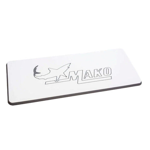 SeaDek Mako Logo Helm Pad - White/Storm Grey Embossed [39638-80375]