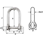 Wichard Self-Locking Large Shackle - Diameter 5mm - 3/16" [01262]