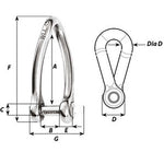 Wichard Captive Pin Twisted Shackle - Diameter 5mm - 3/16" [01422]