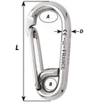 Wichard Symmetric Carbin Hook - 120mm Length - 15/32" [02317]